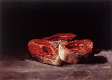 Still Life Three Salmon Steaks Francisco de Goya Oil Paintings